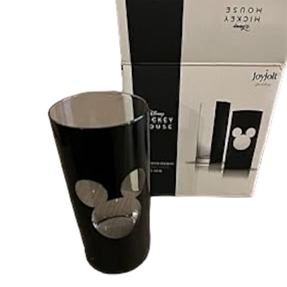 JoyJolt Disney Mickey Mouse Highball Glasses Set of‎ 2 - 17 oz Crystal Cups